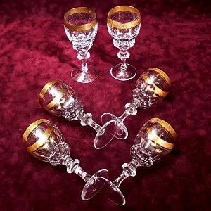 Хрустальные Бокалы для Вина «Concorde», Theresienthal Германия, 60 -е годы ХХ века.