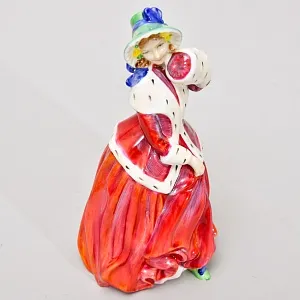 Коллекционная Фарфоровая статуэтка «Рождественское утро. Девушка с муфтой» , Royal Doulton Англия.
