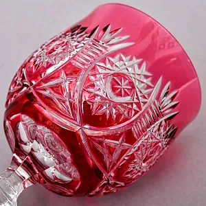 Розовый Бокал для Вина, серия «Berlin», Цветной Хрусталь JOSKA BODENMAIS, Германия 70 гг.