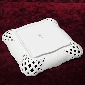 Фарфоровое Блюдо - Фруктовница - Сухарница «Индийский цветок» Фарфор MEISSEN / МЕЙСЕН.