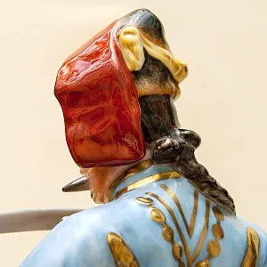 Большая Коллекционная Фарфоровая Cтатуэтка «ГУСАР» HEREND Венгрия 1949-1960 годы.