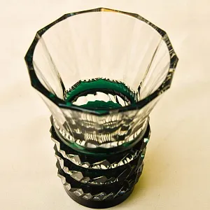 Винтажная Хрустальная Ваза зелёного цвета, VAL SAINT LAMBERT, Бельгия.