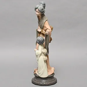Коллекционная Фарфоровая статуэтка «Японская мама и дочь», Nao by Lladro Испания, 80-е гг. 