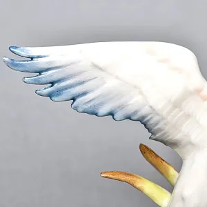 Коллекционная Фарфоровая Статуэтка «Птица - Взлетающая Цапля», Hutschenreuther, Германия -1970 год.