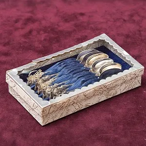 «Хильдесхаймская роза» - Сервировочный Набор Десертных Ложечек Silverplate, Германия 60-е годы.