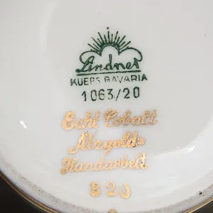 Винтажная Ваза Кобальт с Золотым Орнаментом Lindner Бавария, Германия 60 -е годы ХХ века.