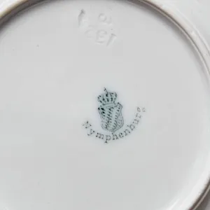 Антикварная Коллекционная Кофейная пара «ЛИЛИЯ», фарфор Nymphenburg, Германия.