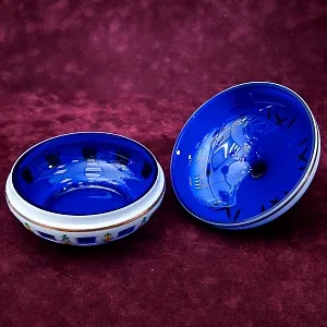 Стеклянная Шкатулка «Цветочная Нежность»  LAUSITZER GLASWERKE Германия - 50-70е гг.