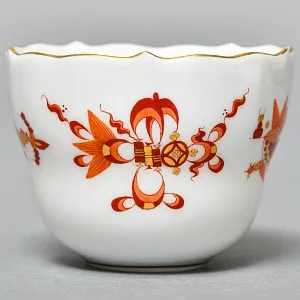 Коллекционная Кофейная пара «Оранжевый дракон», Фарфор, MEISSEN Германия. 
