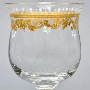 Хрустальные Фужеры - Бокалы для вина серия «Gold Laura», JOSEPHINENHUTTE, Германия -50 гг.