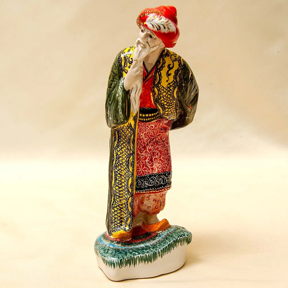 Авторская Коллекционная Фарфоровая Статуэтка «Старик Хаттабыч», Россия.