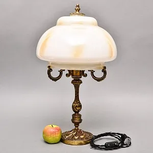 Винтажная Электрическая Настольная Кабинетная Лампа - Светильник, бронза СССР 70 -е гг. 