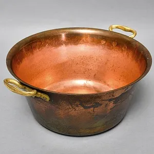 Старинный Медный Таз для варки варенья на 15-ть литров, Франция - первая половина ХХ века. 