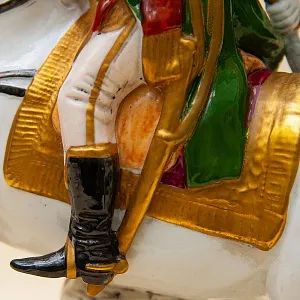 Большая Статуэтка «Генерал БЕССЬЕР на коне» Фарфор Scheibe - Alsbach Германия -1952-1972 г.