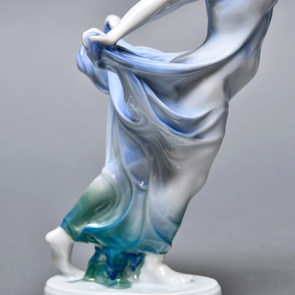 Антикварная Фарфоровая статуэтка «Невеста ветра», Арт Деко, Rosenthal Германия, 1912 - 1914 годы. 