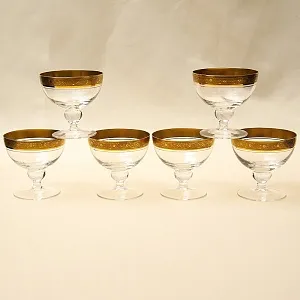 Набор 6-ть Хрустальных Фужеров серия «Harrison», Theresienthal Германия, 60 -е годы ХХ века.
