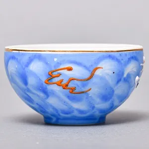 Чайный Сервиз на 6 персон «Небесные Драконы», Фарфор SATSUMA Япония, середина ХХ века.