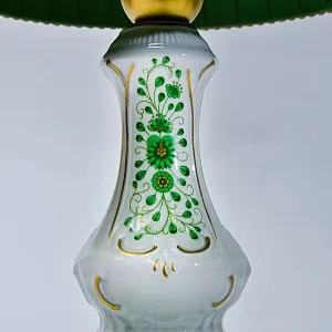 Настольная Электрическая Лампа - Светильник «APPONYI GREEN» Фарфор Lindner, Германия 80 -е годы ХХ века.