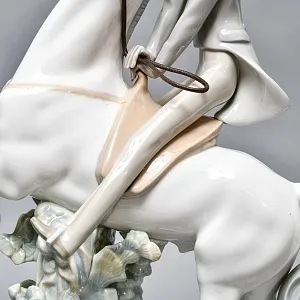 Коллекционная Фарфоровая статуэтка «Всадник», Lladro / Лядро Испания, 1969 - 1985 годы.