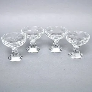 Редкость! Хрустальные Креманки - Фужеры для Шампанского серия «Mercury», BACCARAT, Франция, 80 -гг. 