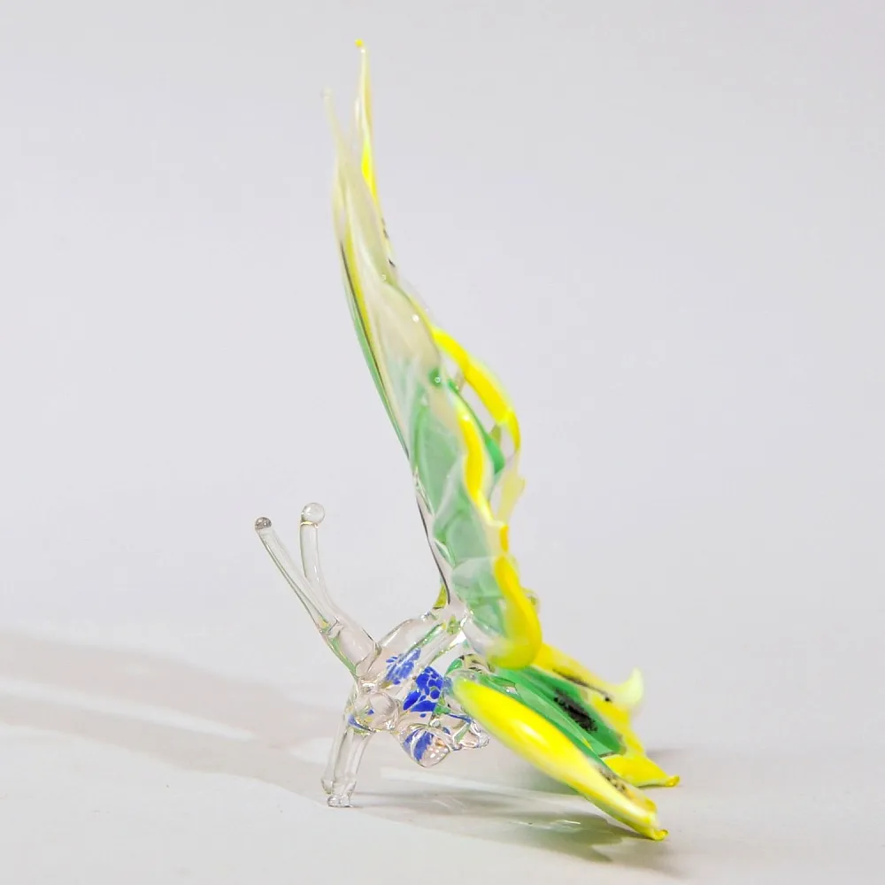 Авторская Коллекционная Стеклянная Статуэтка «Бабочка», Цветное стекло, Россия.