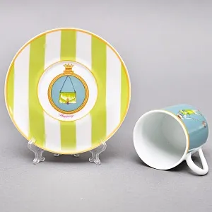 Набор из 4-х Кофейных пар «За покупками - Shopping», Limoges Medard de Noblat Франция, конец ХХ века.