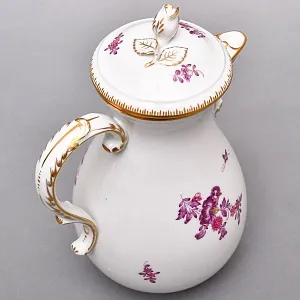 Фарфоровый Чайный Сервиз «Индийские цветы» на 6-ть персон, MEISSEN / МЕЙСЕН Германия. 