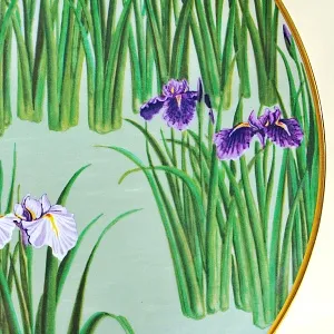 Коллекционная Тарелка - Блюдо «Март» - «Утки - Мандаринки и Ирисы» Фарфор, Franklin Mint Япония, 1979 год.