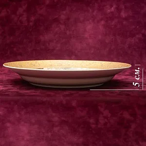 Большое Коллекционное Блюдо - Тарелка «Пейзаж на набережной» Фарфор KAISER Германия.