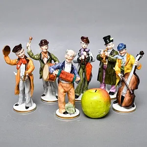 Полная Коллекционная серия Фарфоровых статуэток «Музыкальный оркестр», Grafenthal Германия, 1985 - 1990 годы.