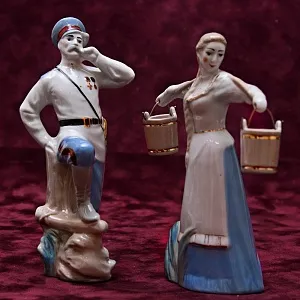 Фарфоровые Статуэтки - Композиция «Тихий Дон» Россия, Кисловодский ФЗ - 2001 год.