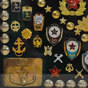 Настенное Панно - Картина «Элементы формы и Знаки отличия ВС СССР», Россия вторая половина ХХ в.