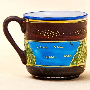 Антикварный Чайный фарфоровый сервиз в стиле Satsuma, Япония, FUTAJI, первая половина ХХ века.