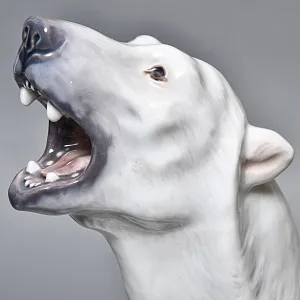 РЕДКОСТЬ! Большая Фарфоровая статуэтка «Белый медведь», Dahl-Jensen Дания, середина ХХ века.