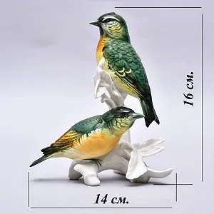 Коллекционная Фарфоровая статуэтка «Две птицы на ветке», Karl Ens Германия, середина ХХ века.