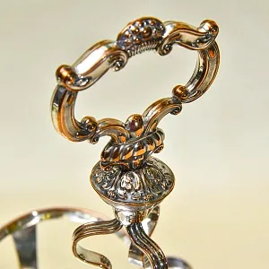 Сервировочная Металлическая Подставка для Винных бутылок, SHEFFIELD Англия середина ХХ века.