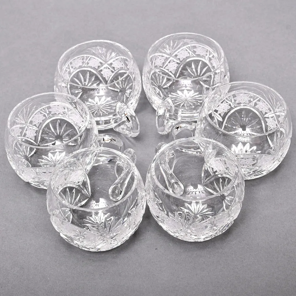 Винтажный Набор Хрустальных Чашек - Кружек Trischler Winterhalder Германия 70-е гг. 