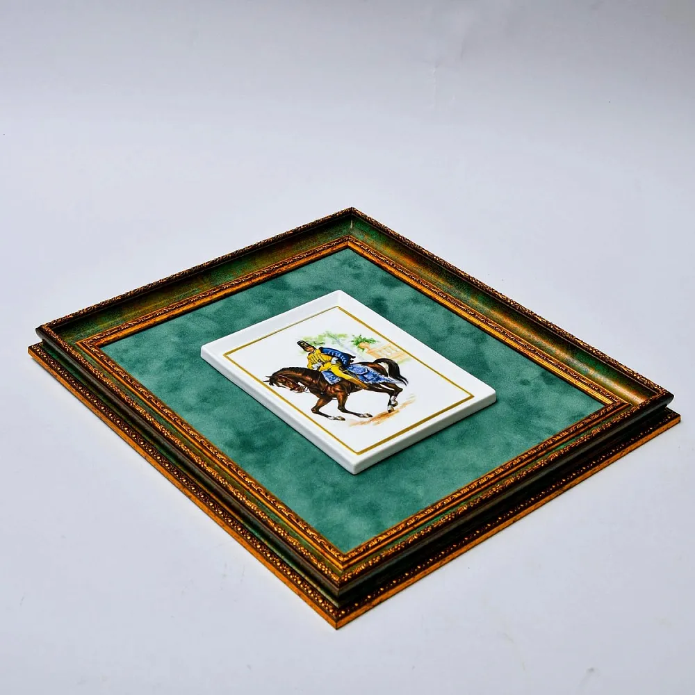 Панно - Картина - Фарфоровая Плакетка из коллекции «Кавалеристы ХIХ века», Германия.