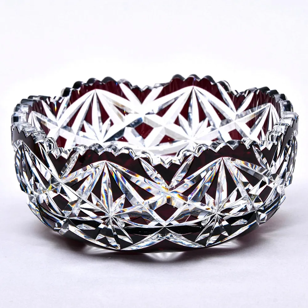 Конфетница - Фруктовница Цветного Хрусталя WMF Crystal Cabinet Германия, конец 60-х гг.