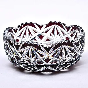 Конфетница - Фруктовница Цветного Хрусталя WMF Crystal Cabinet Германия, конец 60-х гг.