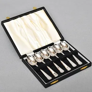 Винтажный набор из 6-ти кофейных ложек, Silverplate, J Dixon & Sons SHEFFIELD Англия, 50-е гг. 