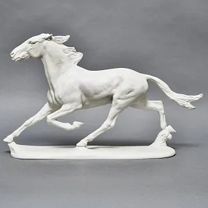 Редкость! Бисквитный Фарфор - Большая Статуэтка «Бегущий конь», ROSENTHAL Германия.