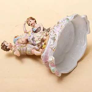 Антикварная Фарфоровая Статуэтка «Хулиганы», C.G.SCHIERHOLZ & SON Германия -1865 -1907 годы.
