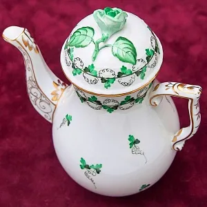 Классический Кофейный Сервиз PERSIL на 6 персон, 16 предметов. Фарфор HEREND, Венгрия.