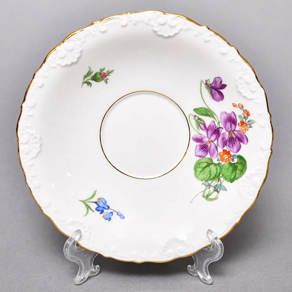 Чайный набор «Мейсенский букет» на 6 персон, Фарфор MEISSEN Германия, 1924 - 1934 годы. 