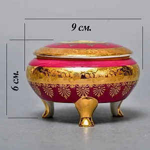 Антикварная Фарфоровая Шкатулка - Бонбоньерка «Дама с Кавалером - Свидание», DW Karlsbad, Германия 20-е гг.