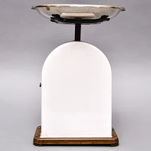 Антикварные Кухонные Весы «Гирлянда из Роз» в Фарфоровом корпусе KRUPS IDEAL, Германия -1915 год.