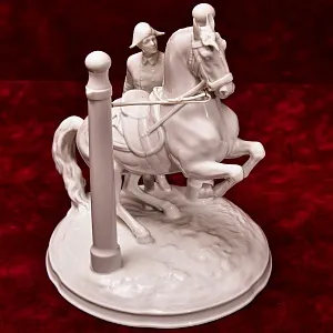 Редкая! Фарфоровая статуэтка «ТРЕНИРОВКА», Wiener Porzellanmanufaktur Augarten, Австрия, середина ХХ века.