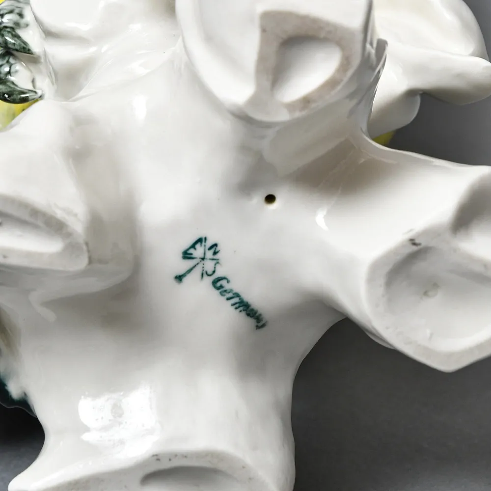 Большая Фарфоровая Статуэтка «Птица. Желто - Розовый Какаду» Н -36 см., Karl Ens Германия, 50-е годы.