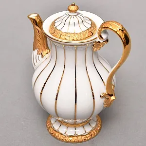 Редкость! Фарфоровый Кофейный сервиз на 6 персон - 21 предмет, Х форма MEISSEN, Германия.